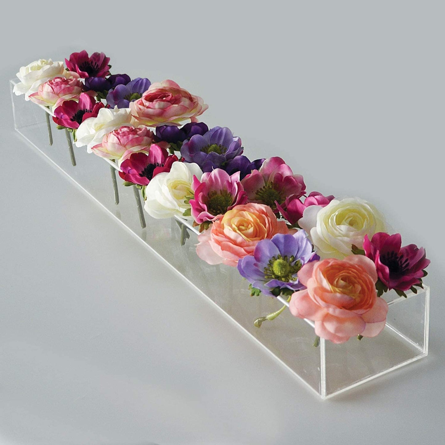 Rectangular Acrylic Flower Box for Floral Centerpiece