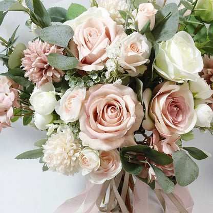 Blush Pink Rose Wedding Bouquet