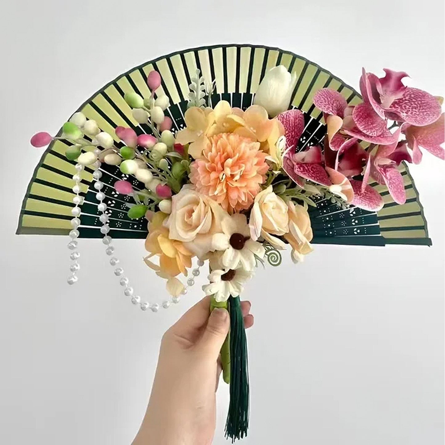 Chinese Folding Fan Wedding Bouquets