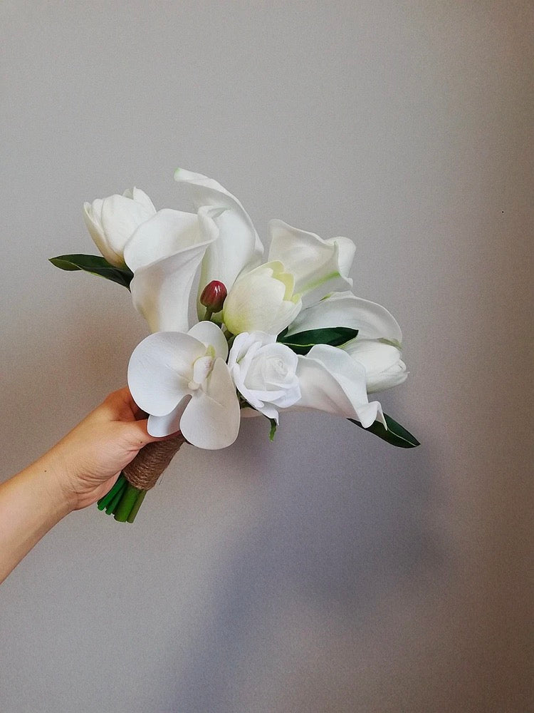 White Orchid & Calla Lily Bouquet