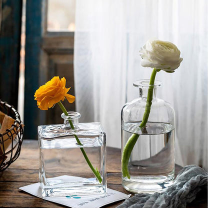 Clear Glass Bottle Vase