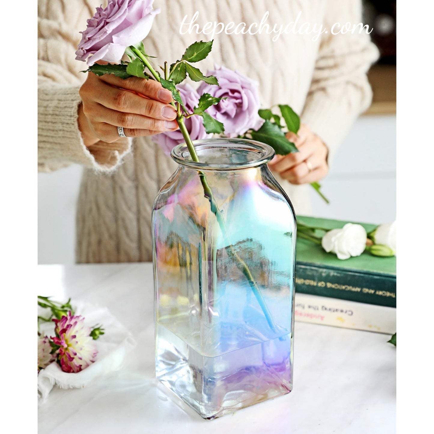 Iridescent Glass Vase