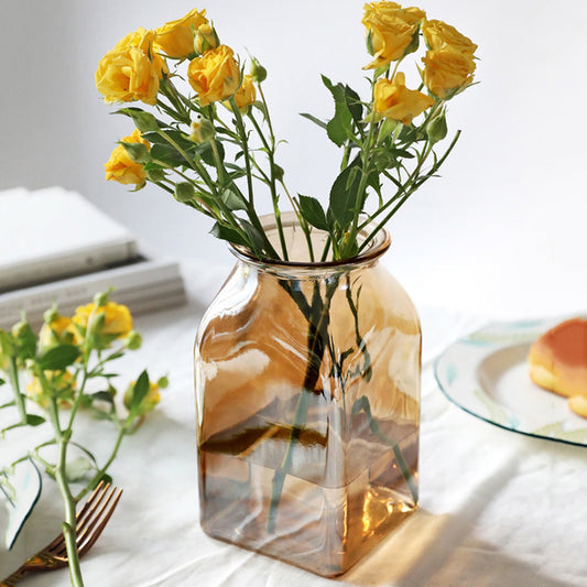 Amber Glass Vase