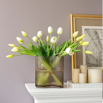 Real Touch Latex Artificial fake faux Tulips spring home decor bouquet flower arrangements