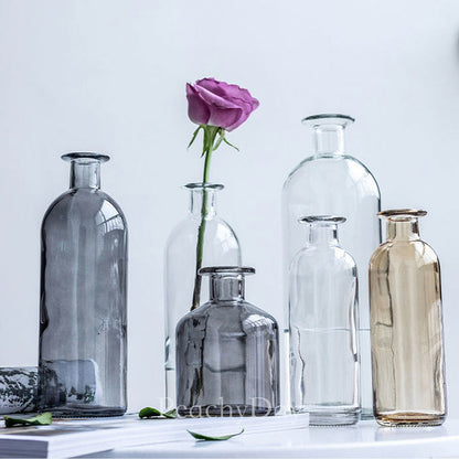 Colorful Glass Bottle Vases | 6 Colors