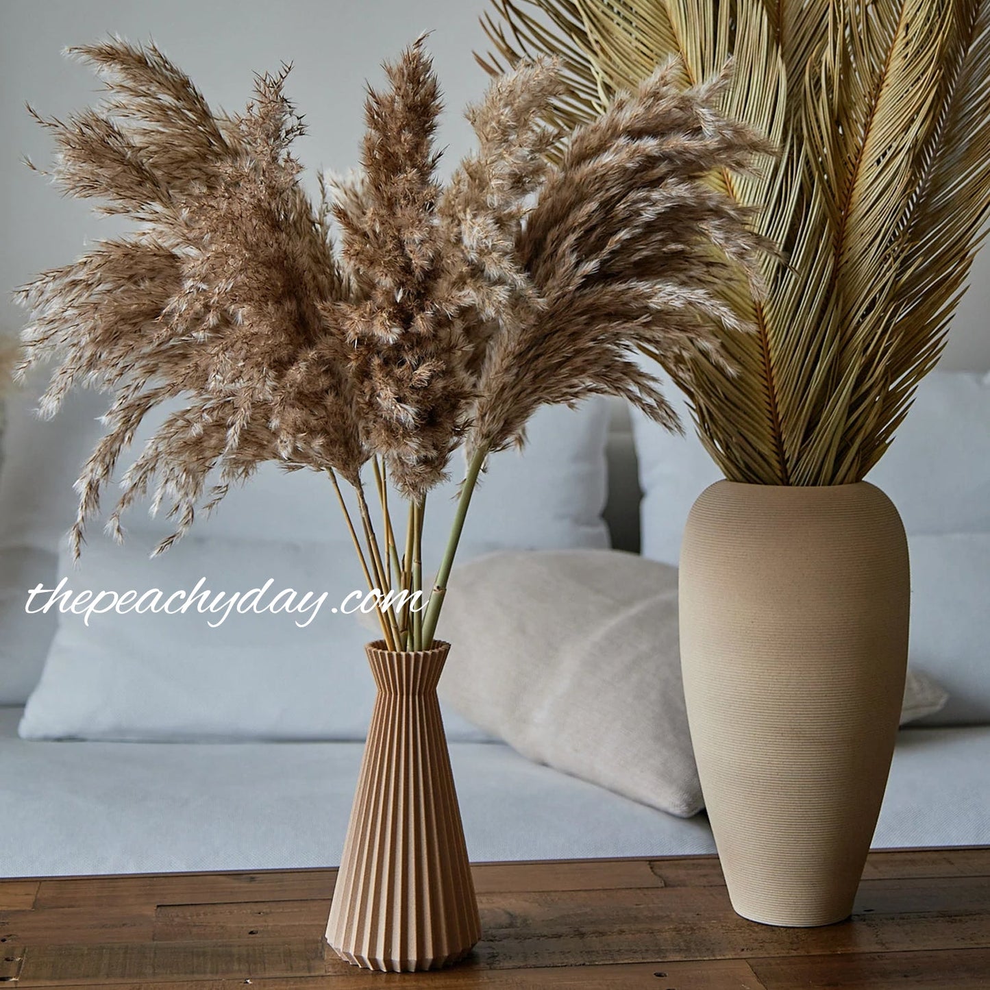 Dried Pampas Grass Brown Bunch home decor wedding bouquet flower arrangements boho minimal farmhouse home decor