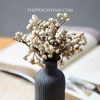 Dried Tallow Berries Bunch home decor wedding bouquet flower arrangements boho minimal farmhouse home decor