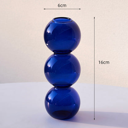 Stacked-Globes Glass Vase