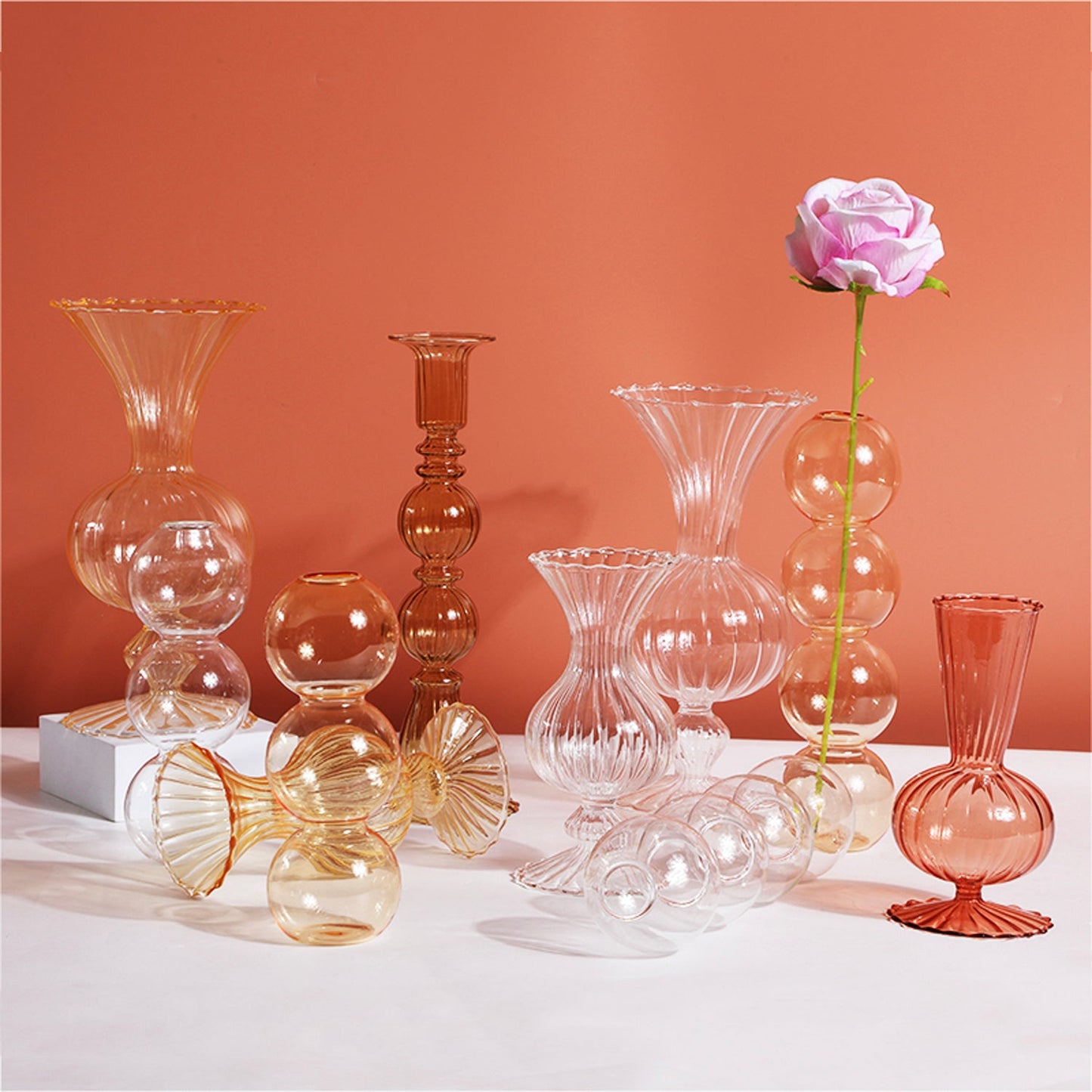 Glass Vase in 6 Colors