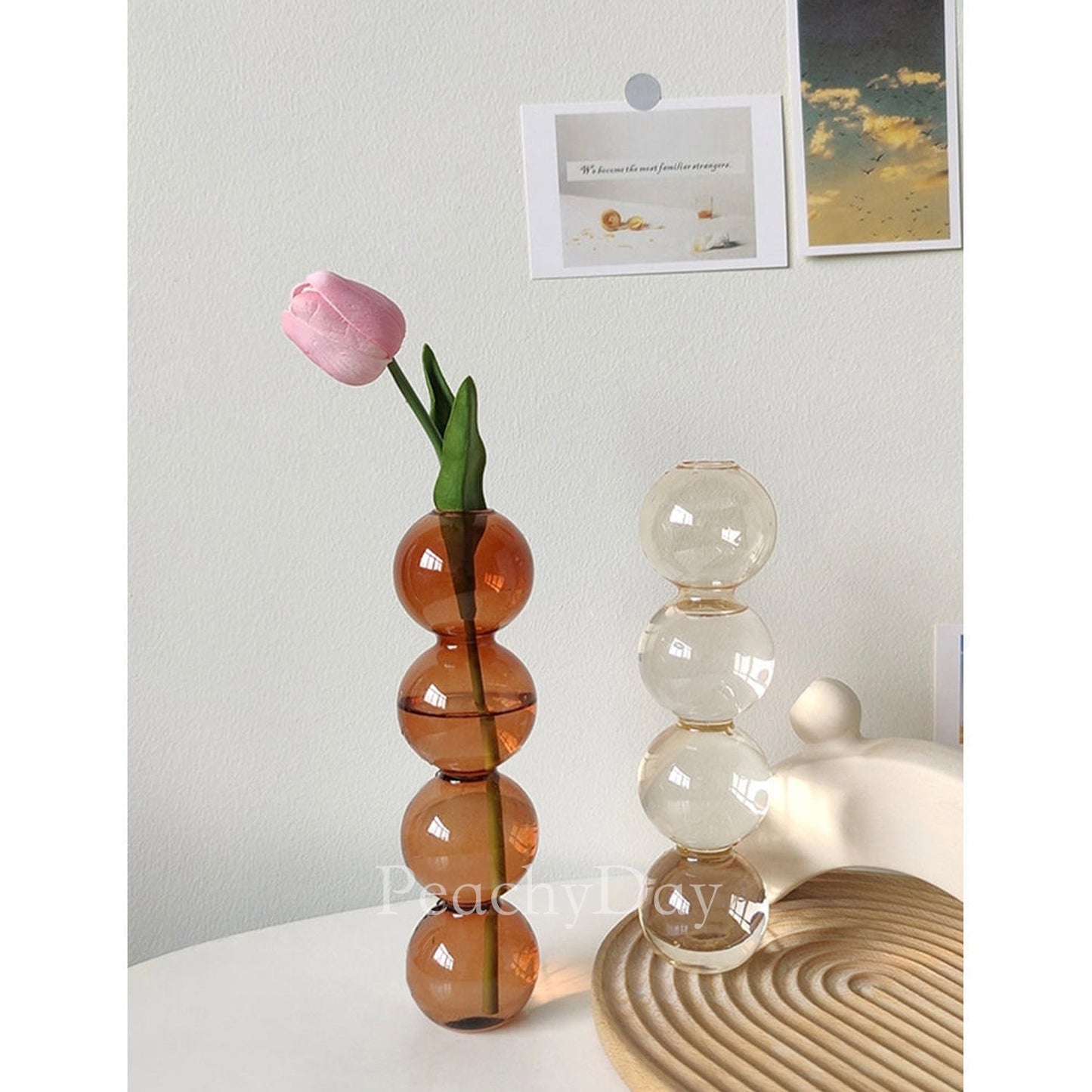 Stacked-Globes Glass Vase