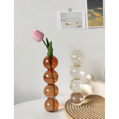 Stacked-Globes Glass Vase