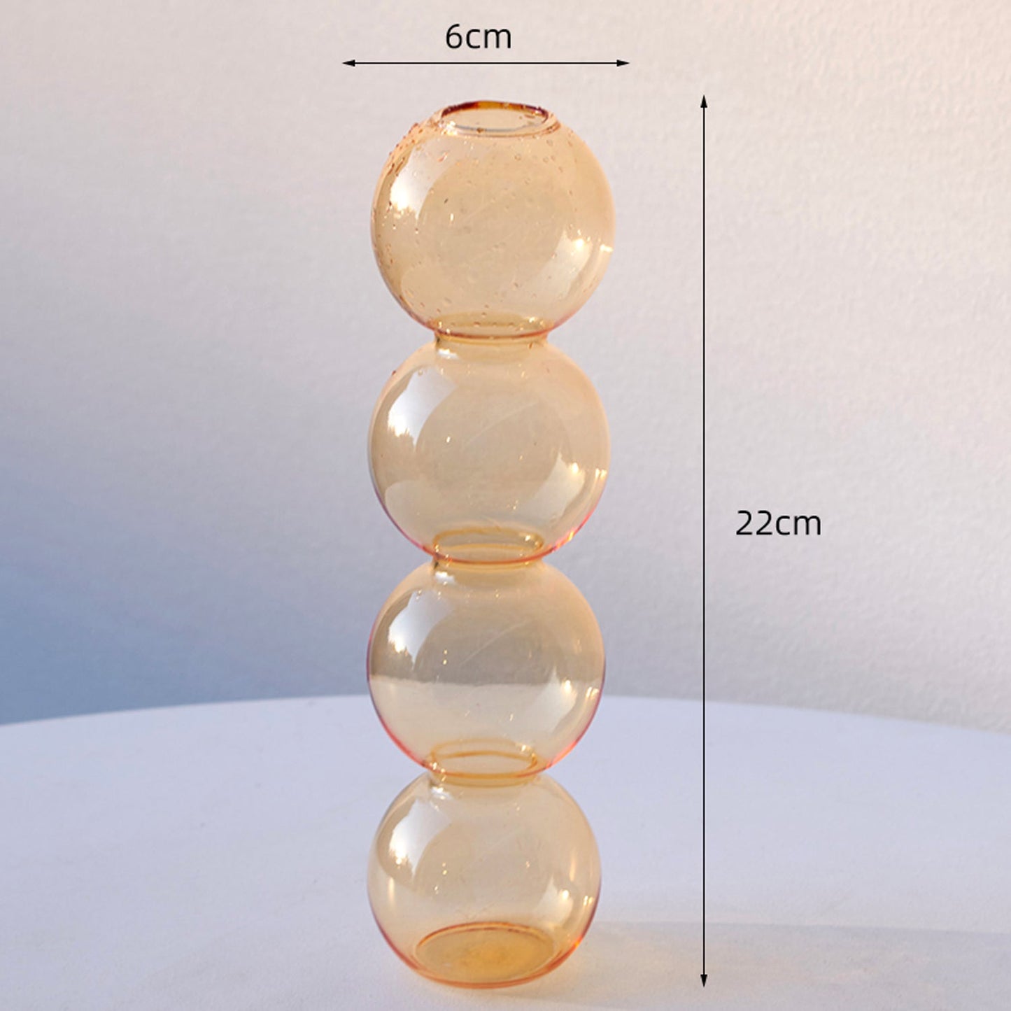 Stacked-Globes Glass Vase