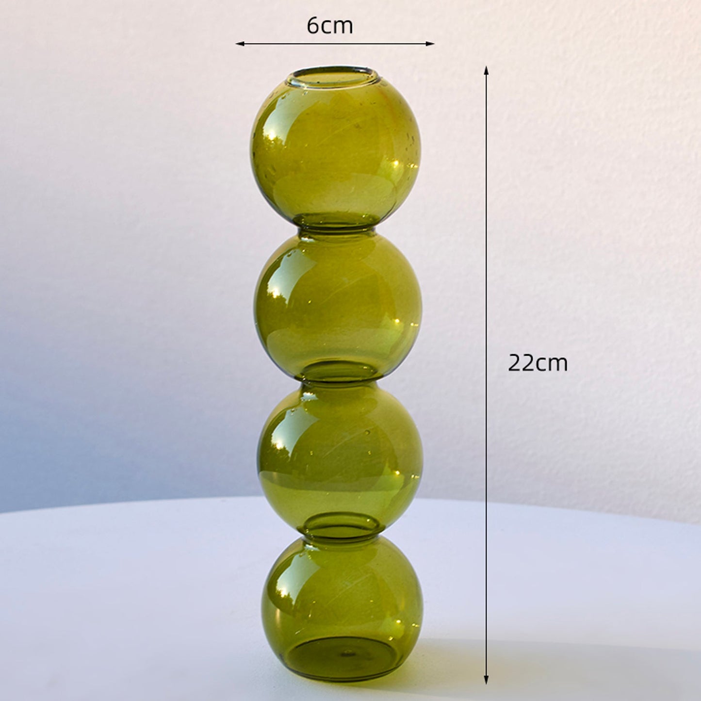 Stacked-Globes Glass Vase