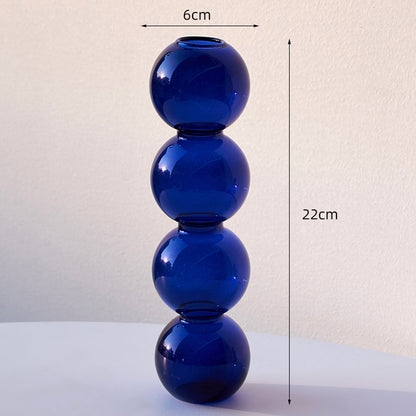 Stacked-Globes Glass Vase