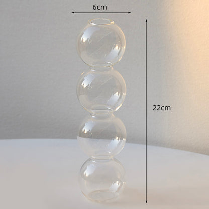 Stacked-Globes Glass Vase