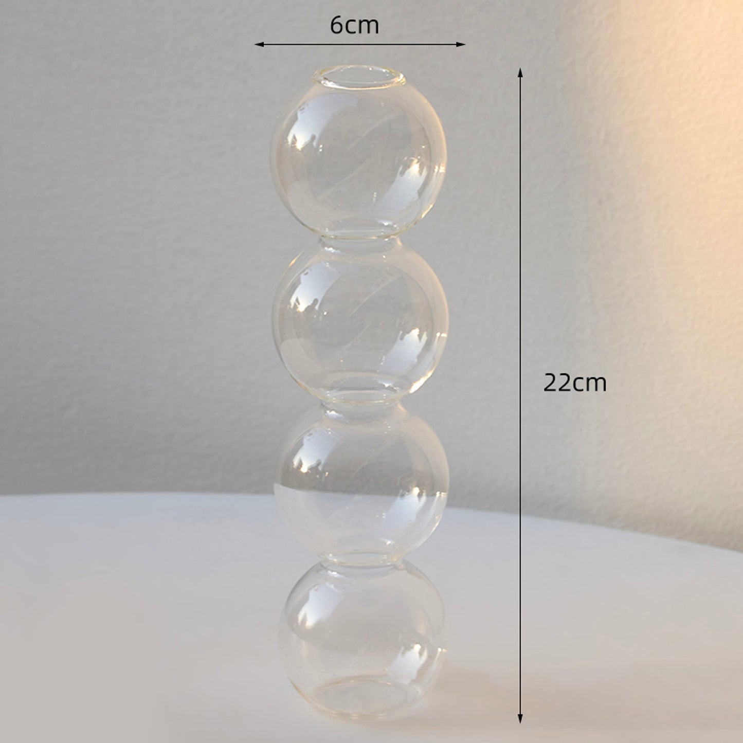 Stacked-Globes Glass Vase