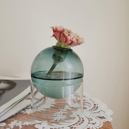 Glass Globe Vase with Clear Stand