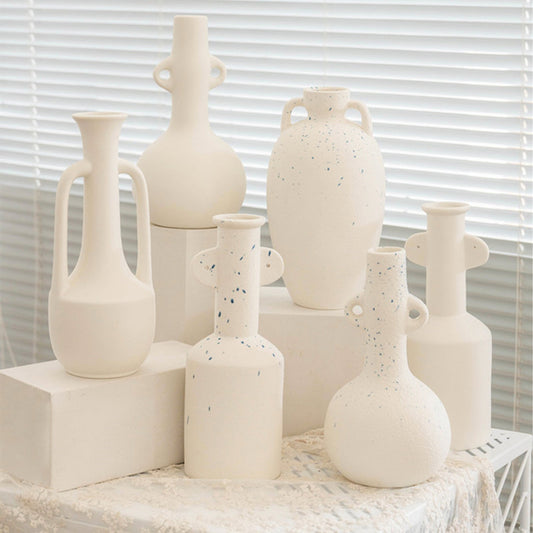 Scandinavian White Ceramic Vase