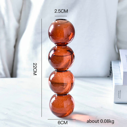 Stacked-Globes Glass Vase