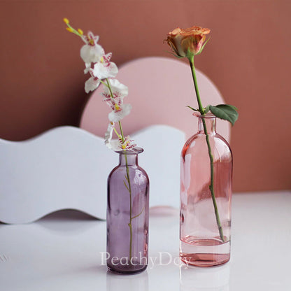 Colorful Glass Bottle Vases | 6 Colors