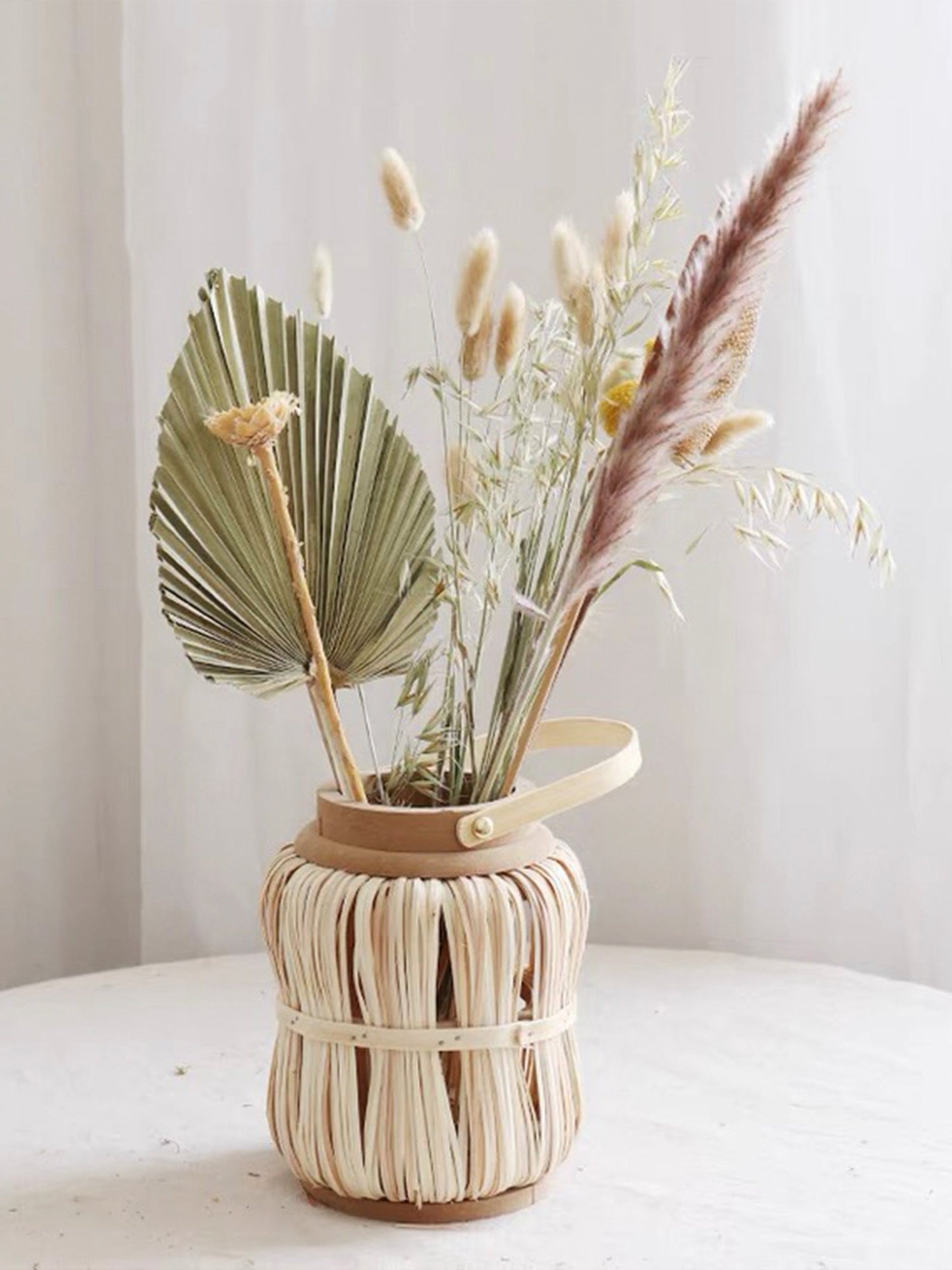 Dried Palms tropical wedding home decor wedding bouquet flower arrangements boho minimal farmhouse home decor