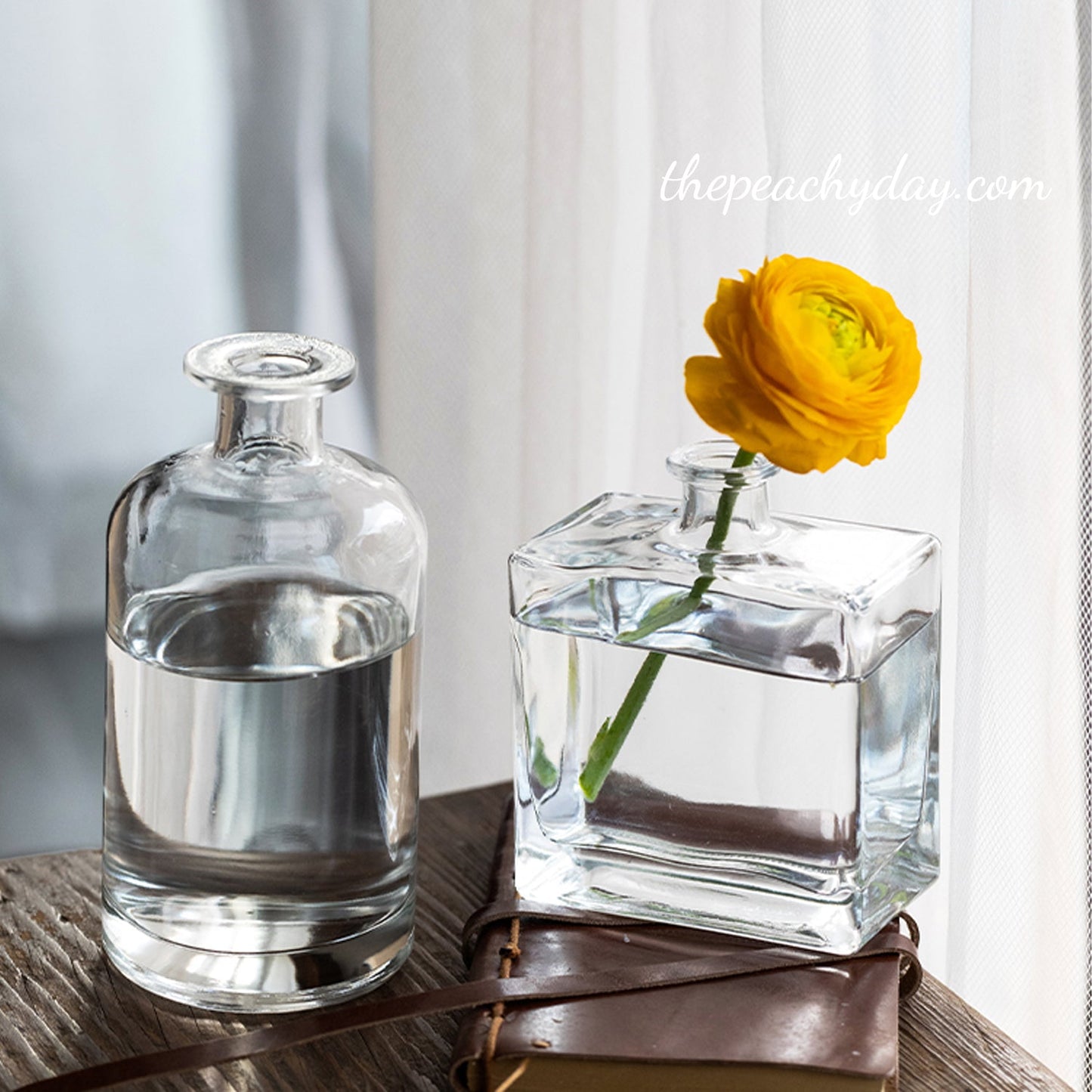 Clear Glass Bottle Vase