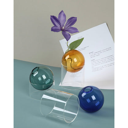 Glass Globe Vase with Clear Stand