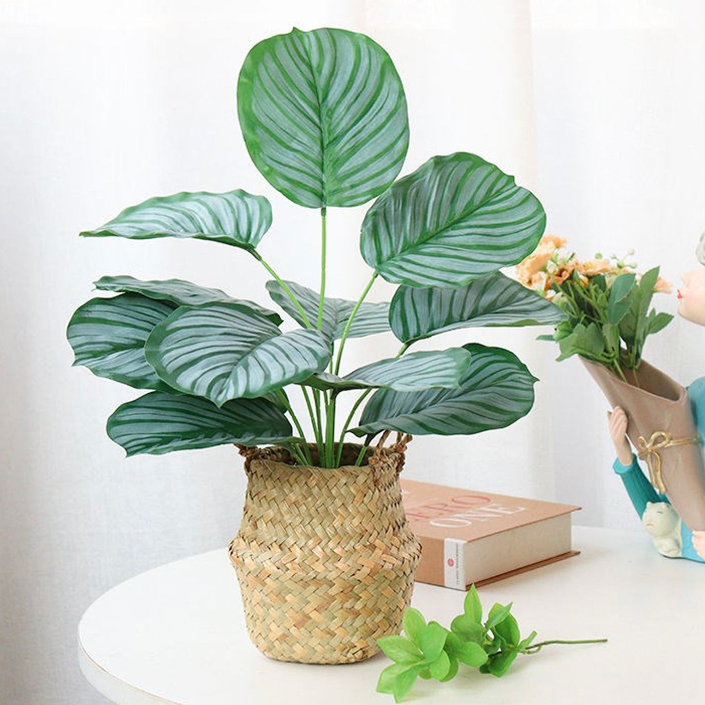 Artificial Caladium Orbifolia Plant