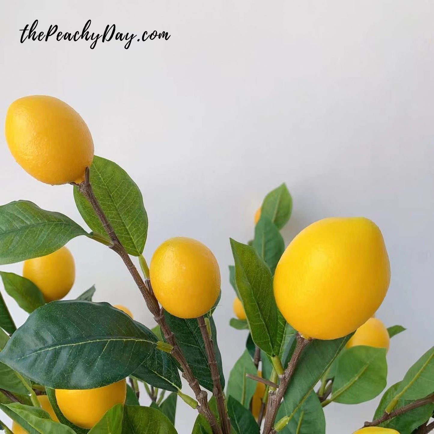 Artificial Lemon Branch 25.5"