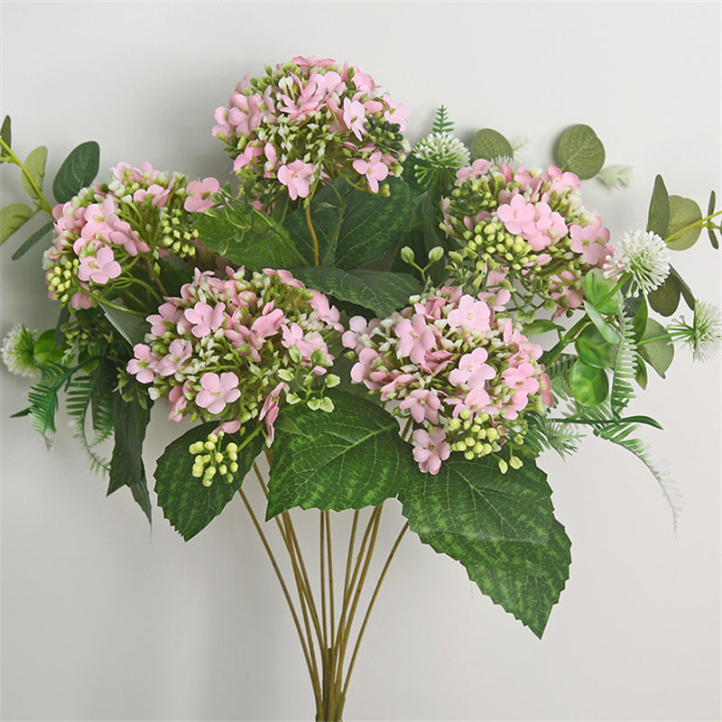 18" Faux Hydrangea Bouquet | 4 Colors