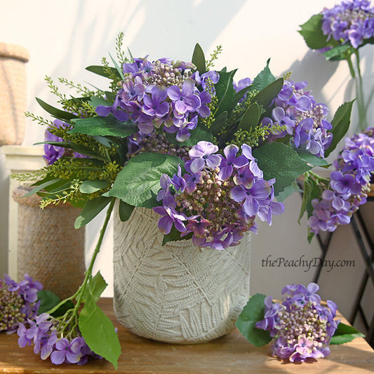 17" Faux Lacecap Hydrangeas | 6 Colors