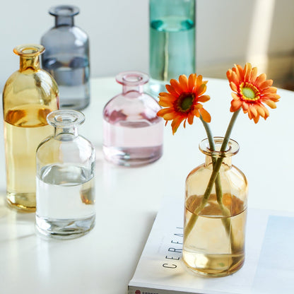 Colorful Glass Bottle Vases | 6 Colors