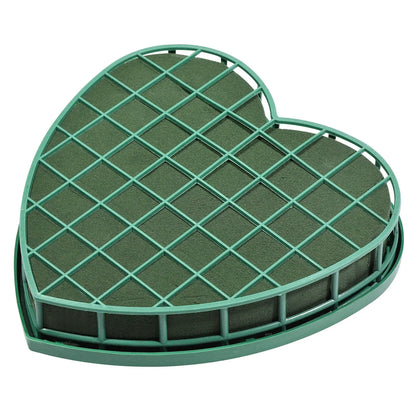 2Pcs Closed Heart-shaped Floral Foam Brick Cage