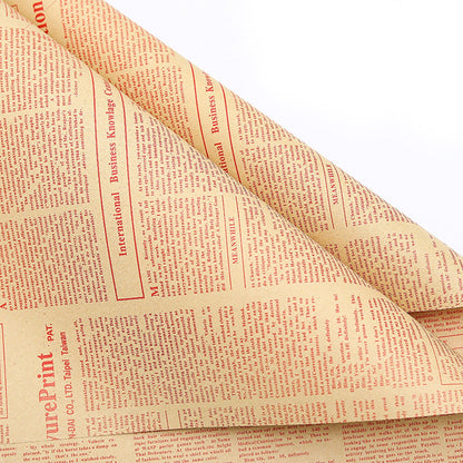 20pcs Kraft Newspaper Wrapping Paper Sheets