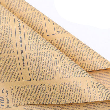 20pcs Kraft Newspaper Wrapping Paper Sheets