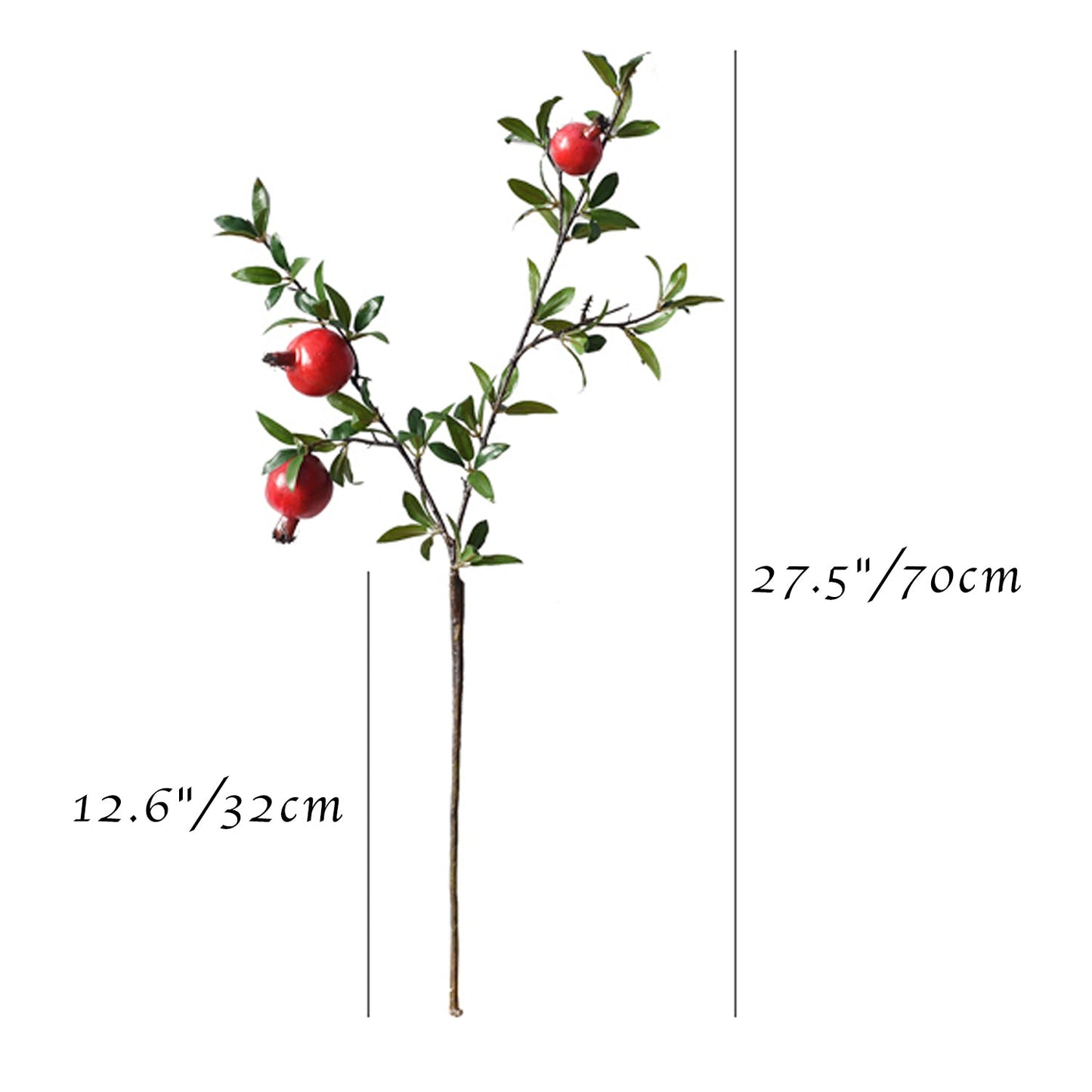Artificial Pomegranate Branch 27.5" | 2 Colors