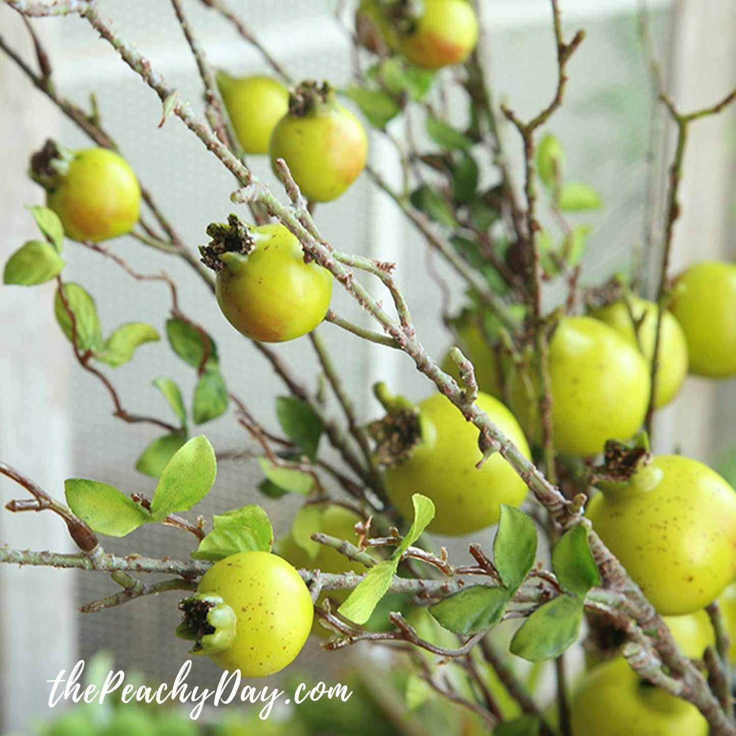 Artificial Pomegranate Branch 25.6" | 3 Colors