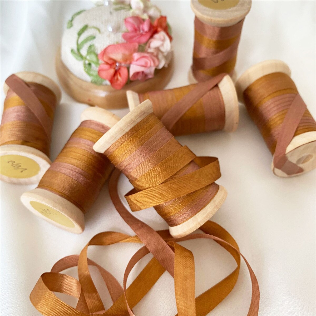 10.9Yd Yellow Gradient Ribbon Rolls | 3 Colors