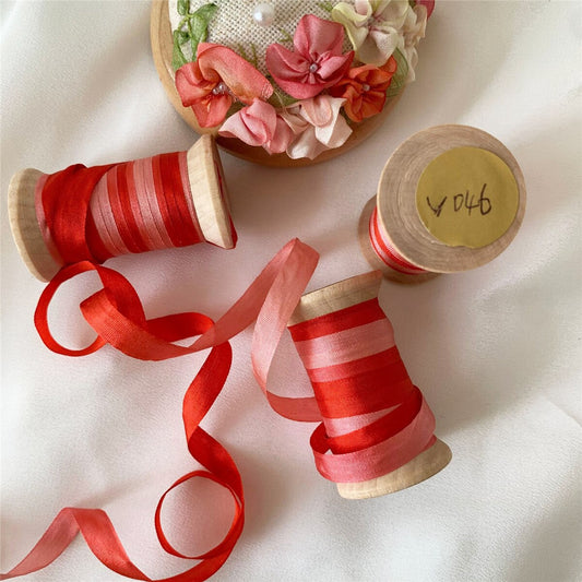 10.9Yd Red Gradient Ribbon Rolls | 7 Colors