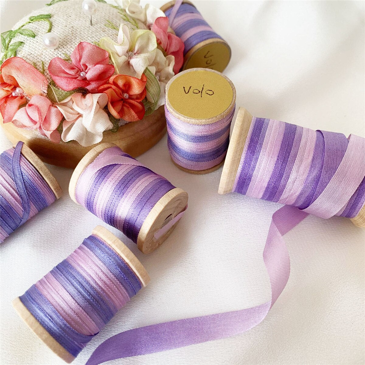 10.9Yd Purple Gradient Ribbon Rolls | 6 Colors