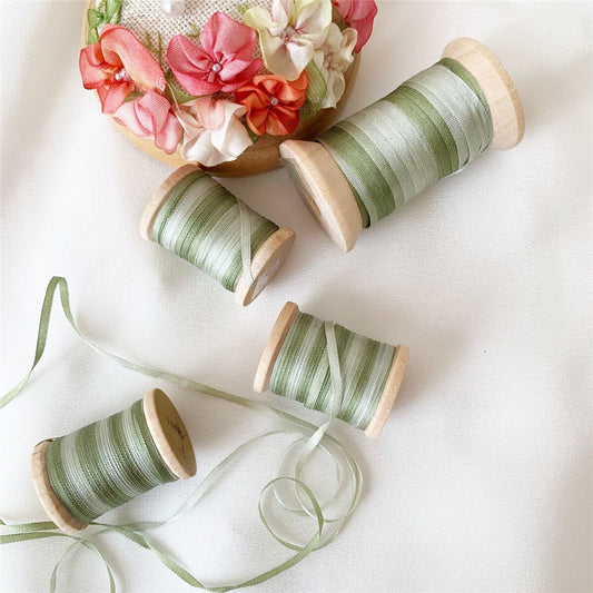 10.9Yd Green Gradient Ribbon Rolls | 6 Colors