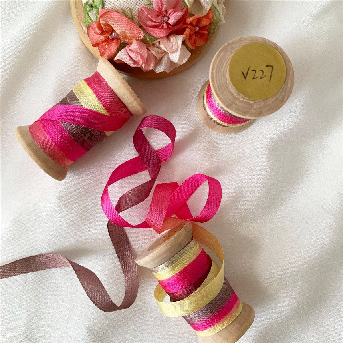 10.9Yd Red Gradient Ribbon Rolls | 7 Colors