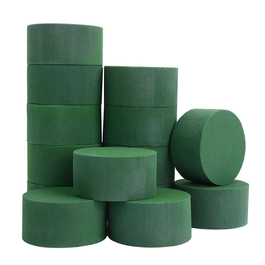 12Pcs 3.1" Cylinder Floral Foam Blocks