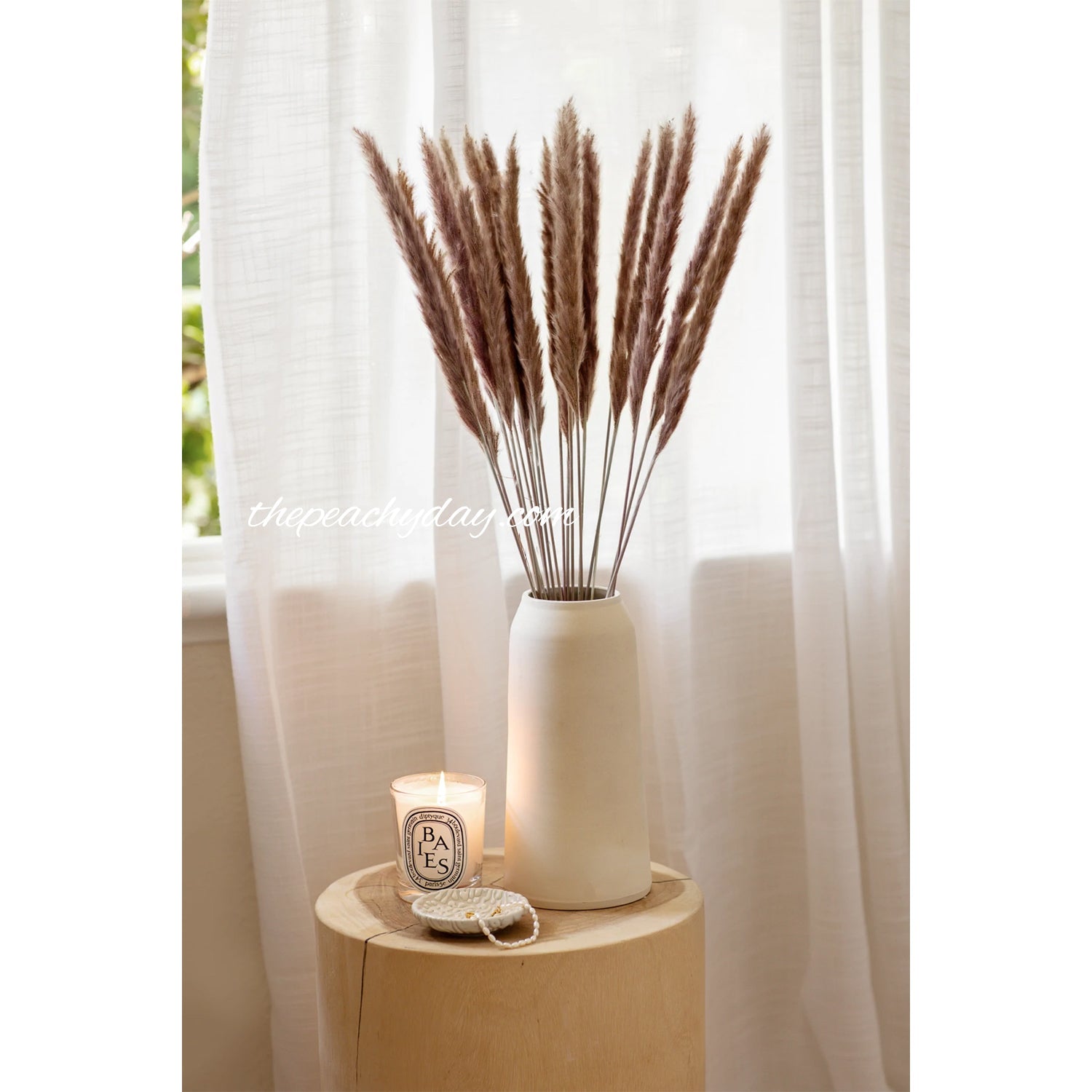 Dried Pampas Grass Brown Bunch home decor wedding bouquet flower arrangements boho minimal farmhouse home decor