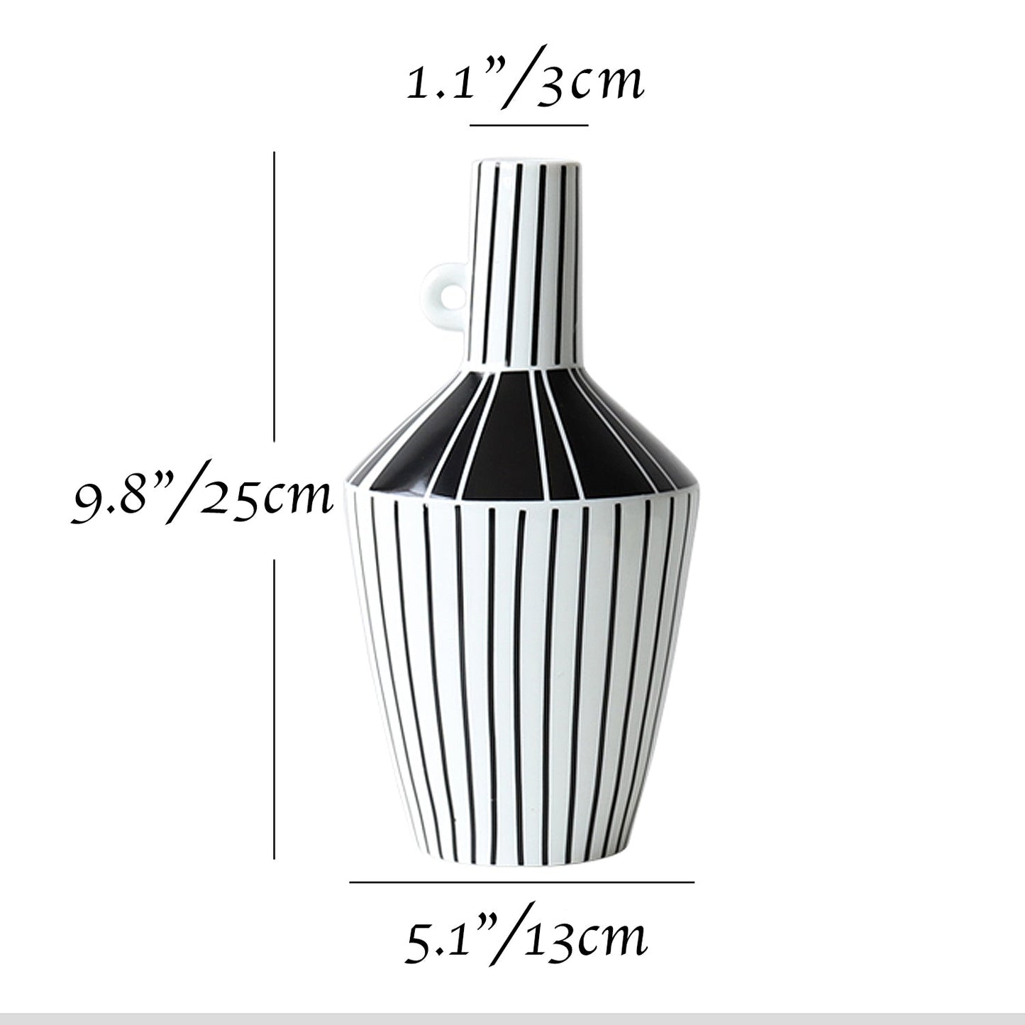 Black and White Ceramic Vase