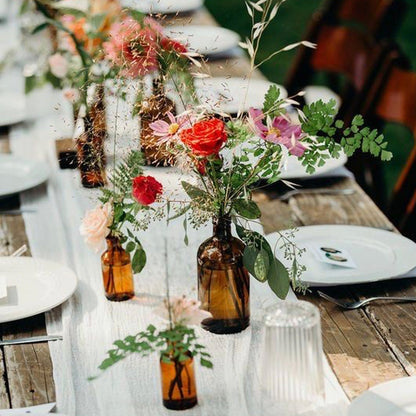 Amber and Clear Glass Bottles