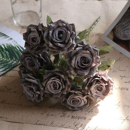 artificial fake faux real touch roses rose stem branches wedding bouquet