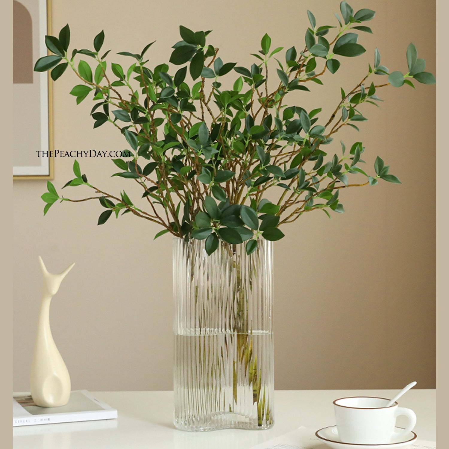 Artsy Artificial banayan leaf bunch plant for home decor, for vase