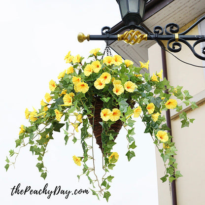 Morning Glory Hanging Flowers 25.6" | 4 Colors