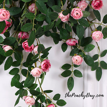31.4" Cascading Small Rose Vine | 5 Colors